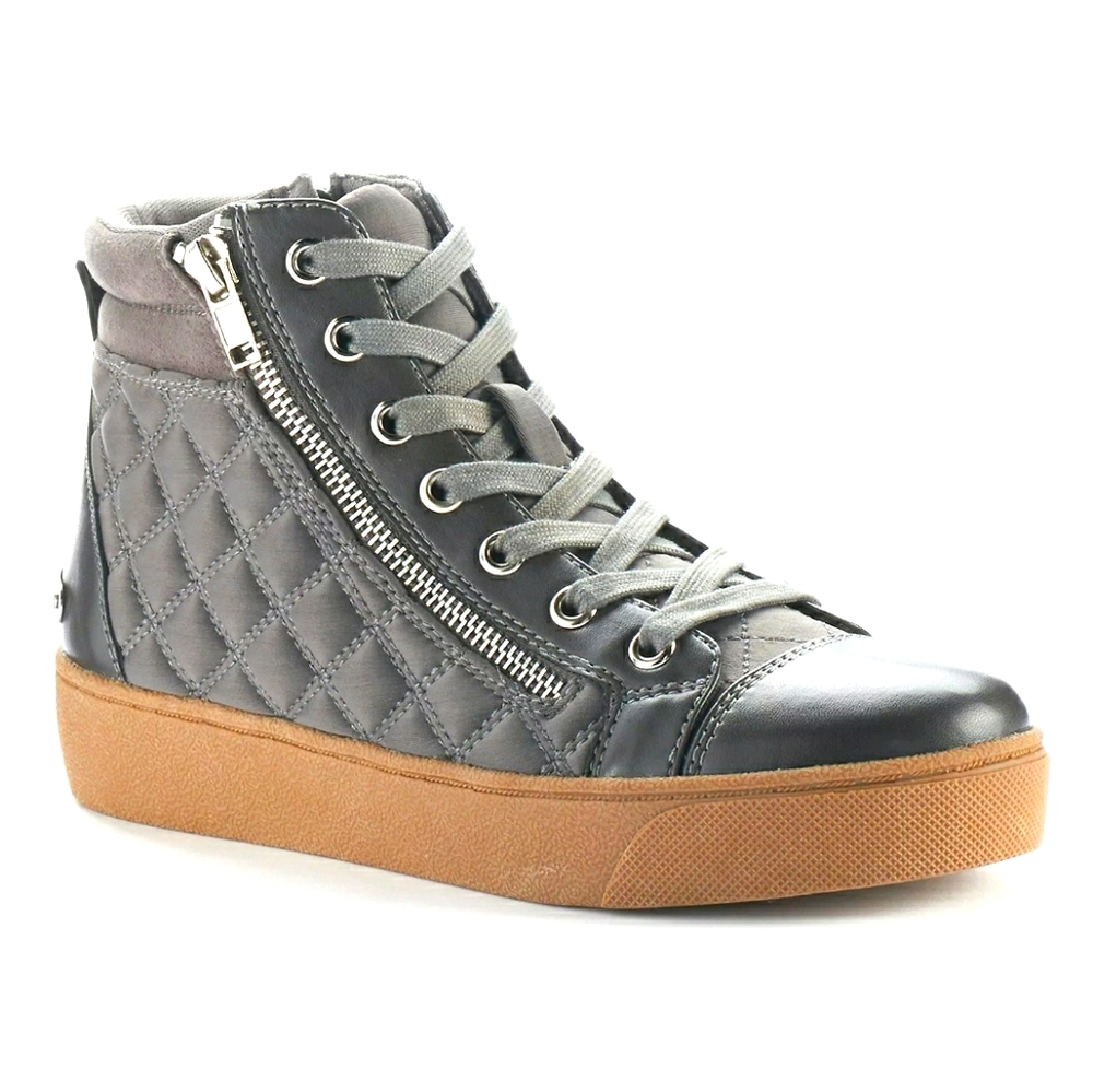 4) JUICY COUTURE Women's Quilted High-Top Sneakers Sz. 7 - Picture 2 of 10